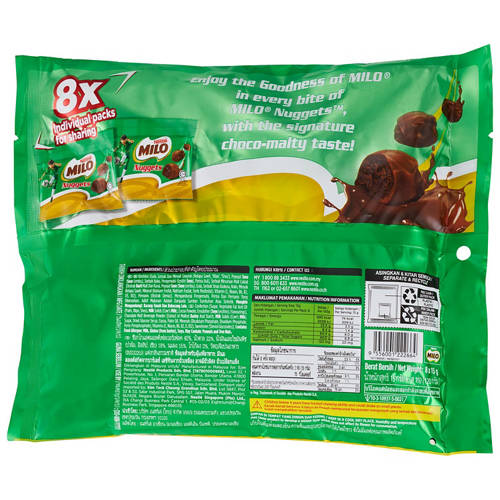 Front shot 2, Milo Nuggets 8 Pack 120g