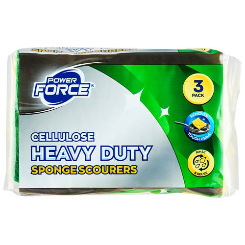 Front shot 2, Assorted Cellulose Sponge Scourers 3 Pack