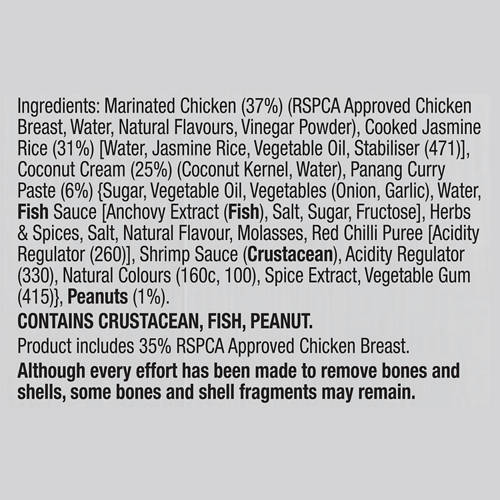 Ingredients 1, Panang Chicken Curry Meal Kit 810g
