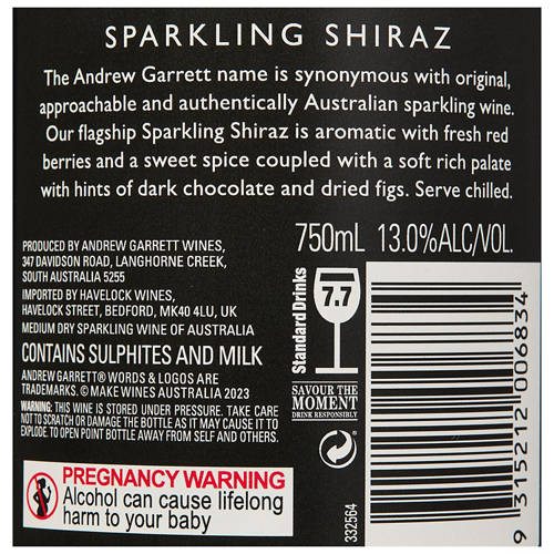 Nutrients 1, Sparkling Shiraz NV