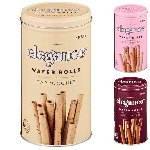 Group 1, Wafer Rolls Strawberry 350g