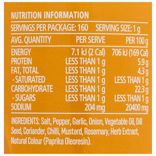 Nutrients 1, Montreal Steak Seasoning 160g
