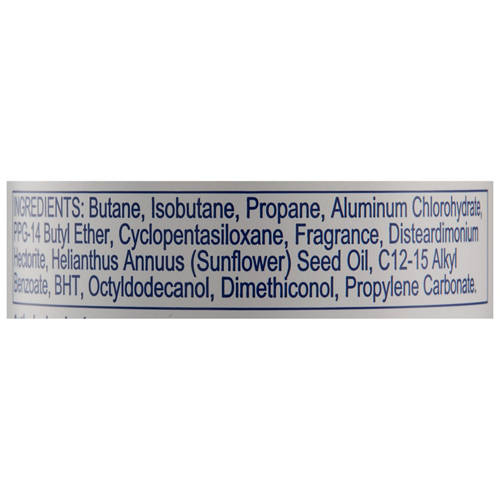 Ingredients 1, Antiperspirant Aerosol Deodorant 2x145g