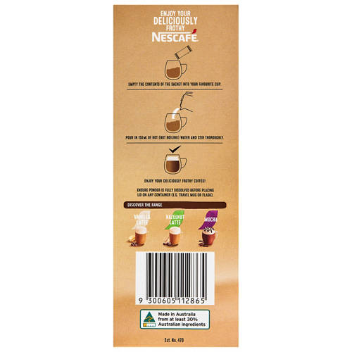 Front shot 4, Caramel Latte Sachet 26 Pack 325g