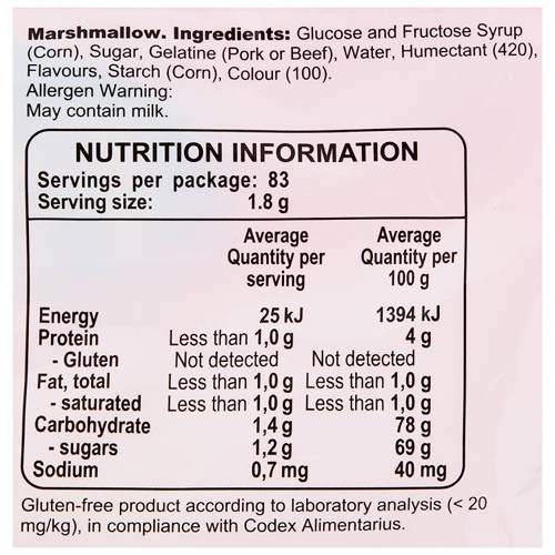 Nutrients 1, Fini Mellows Sweet Popcorn 150g