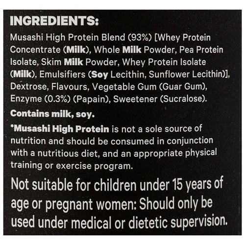 Ingredients 1, High Protein Vanilla 900g