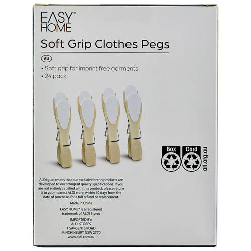 Front shot 4, Soft Grip Clothes Pegs 24 Pack