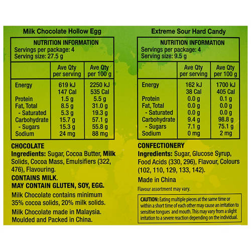 Nutrients 1, Warheads Gift Eggs 148-152g