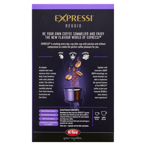 Front shot 3, Coffee Capsules Reggio 16 Pack 124g