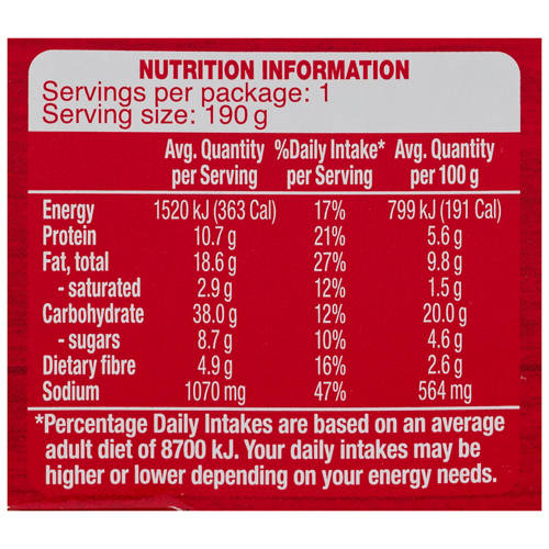 Nutrients 1, Sriracha with Rice Tuna Bowl 190g