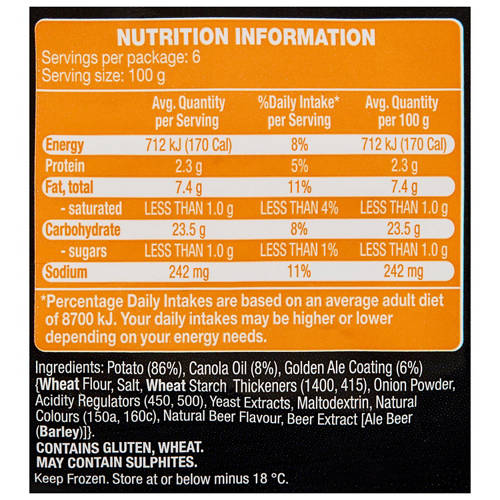 Nutrients 1, Golden Ale Chips 600g