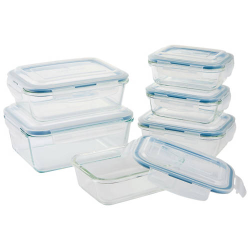 Front shot 2, Assorted Glass Food Storage Containers 6 Piece Set