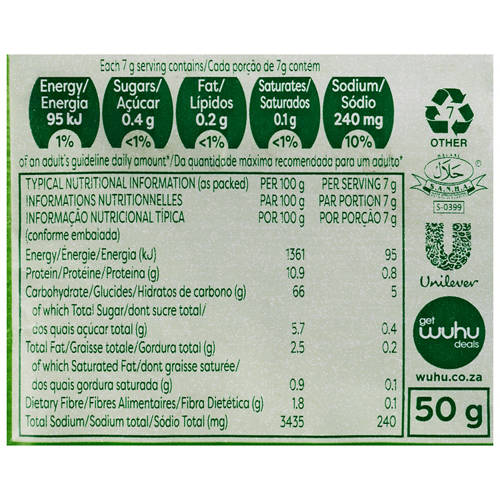 Nutrients 1, Thick White Onion Soup 50g