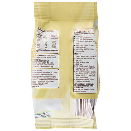 Front shot 2, White Chocolate Baking Bits 200g