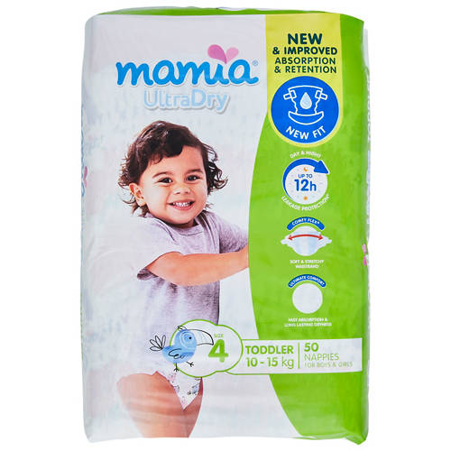 Front shot 2, Size 4 Nappies 10-15kg 50 Pack