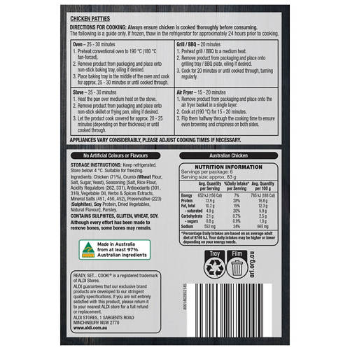 Front shot 2, RSPCA Approved Chicken Patties 500g