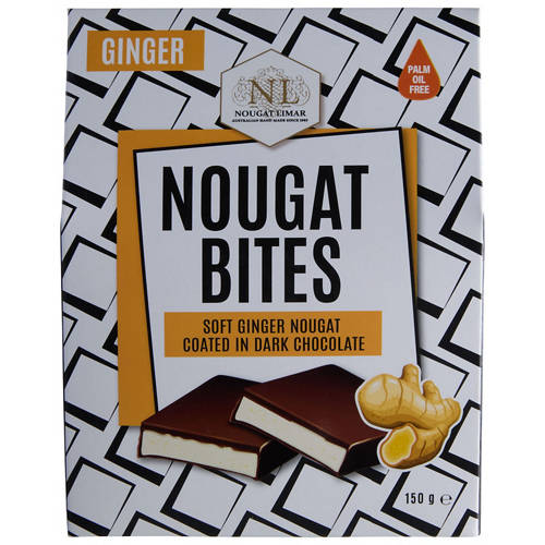 Front shot 2, Chocolate Coated Bites Dark Chocolate Ginger 150g