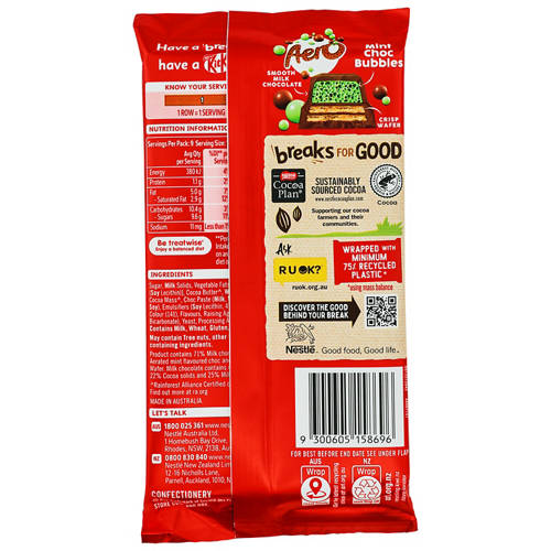 Front shot 2, Kit Kat Aero Mint Block 340g