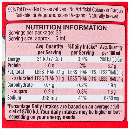 Nutrients 1, Sauce Soy 500ml, Regular