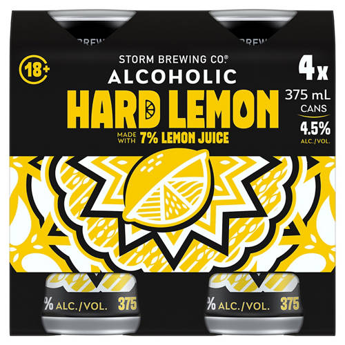 Front shot 2, Alcoholic Hard Lemon 4x375ml
