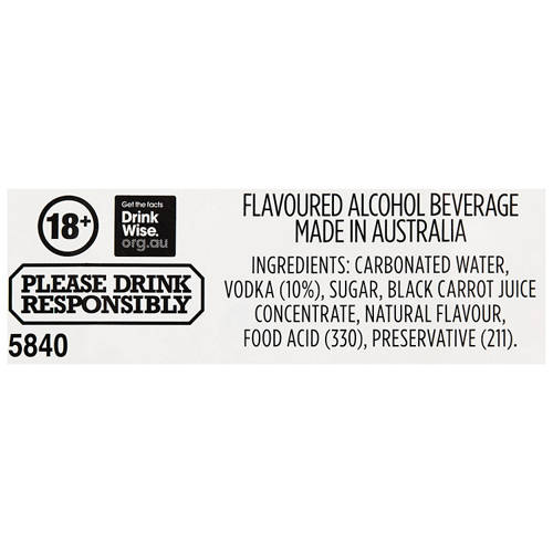 Ingredients 1, Vodka Red Pub Soda Cans 6x330ml