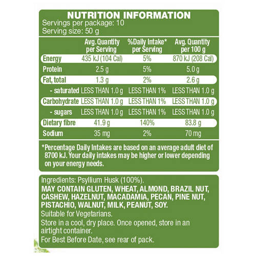 Nutrients 1, Psyllium Husk 500g
