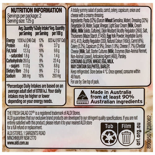 Nutrients 1, Pasta Salad 250g