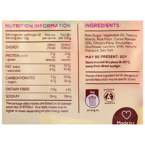 Nutrients 1, Mylk Choc Dairy Free 12 Piece Share Pack 155g