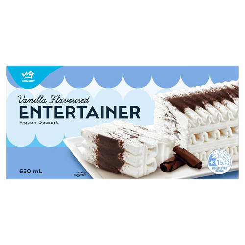 Front shot 2, Entertainer Vanilla Flavoured Frozen Dessert 650ml