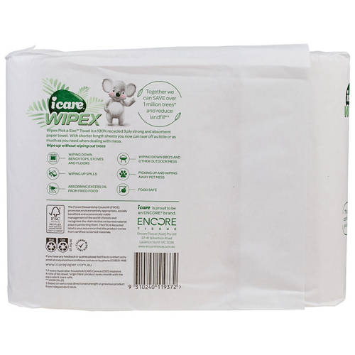 Front shot 3, iCare Wipex Paper Towel 3 Pack