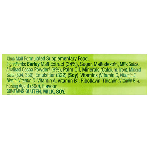Ingredients 1, Energy Food Drink 450g