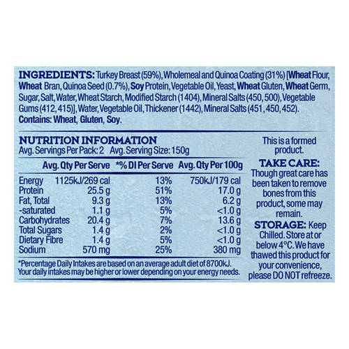 Nutrients 1, Turkey Schnitzel 300g