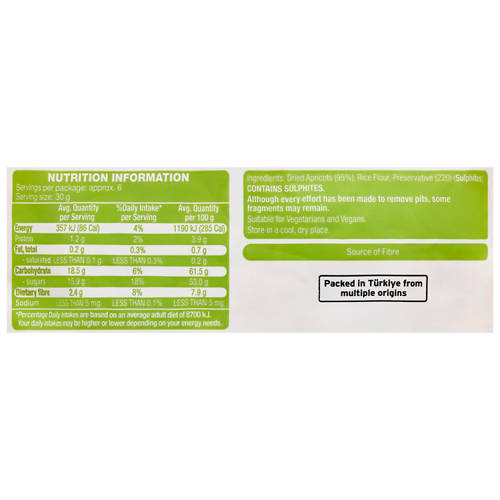Nutrients 1, Dried Diced Apricots 200g