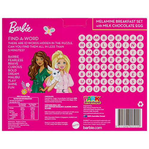 Front shot 4, Barbie Mealtime Gift Set 40g