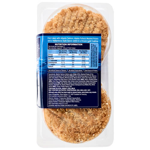 Front shot 2, Fish Cakes 290g/ 2pk