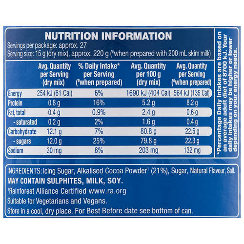 Nutrients 1, Drinking Chocolate 400g