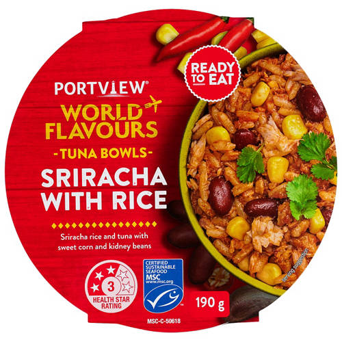 Front shot 2, Sriracha with Rice Tuna Bowl 190g