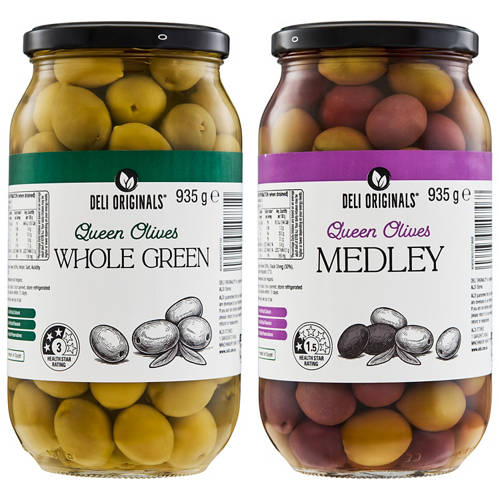 Group 1, Whole Green Queen Olives 935g