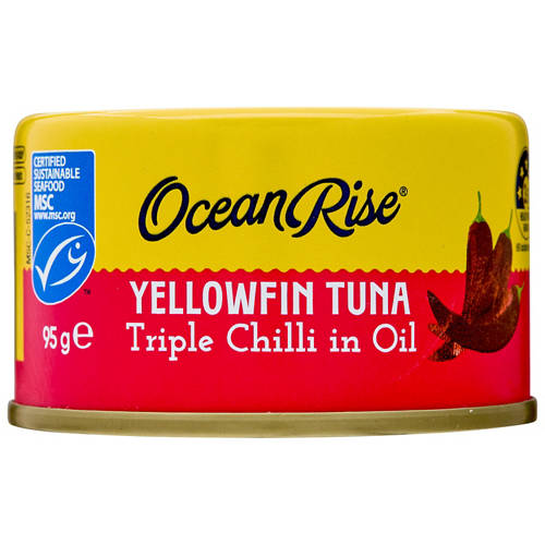 Front shot 2, Yellowfin Tuna Chunks with Triple Chilli in Oil 95g