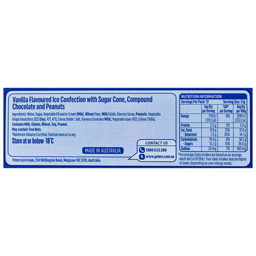 Nutrients 1, Drumstick Minis Classic Vanilla 12pk 980ml