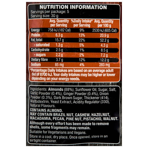 Nutrients 1, Japanese Teriyaki Flavoured Almonds 150g