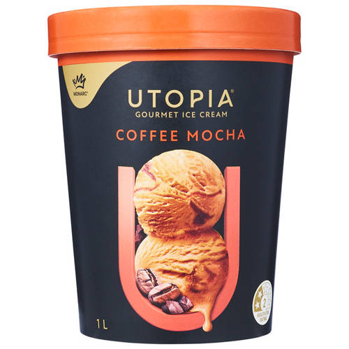 Front shot 2, Utopia Coffee Mocha Ice Cream 1L