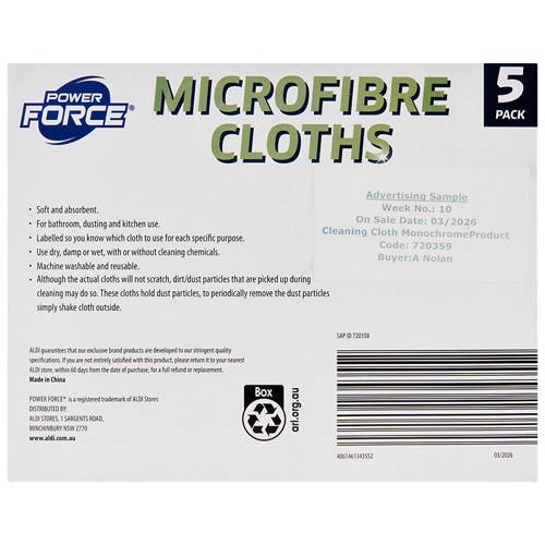 Front shot 4, Cleaning Cloth Labelled Assortment