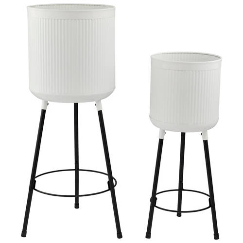 Front shot 2, Ribbed Planters 2 Piece Set