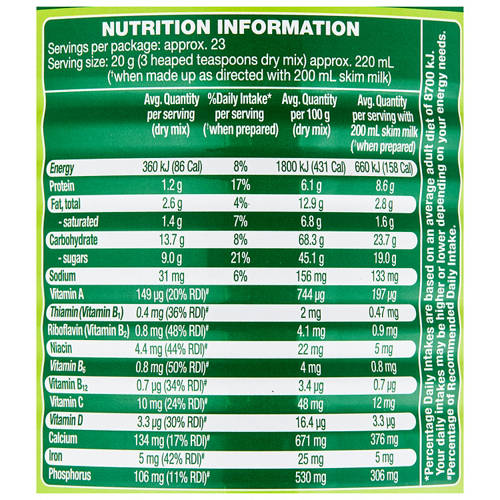 Nutrients 1, Energy Food Drink 450g
