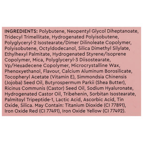 Ingredients 1, Lip Oil 4.6ml or Lip Gloss 9ml