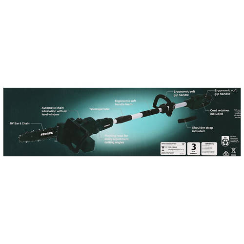 Front shot 5, 2 in 1 Chainsaw with Telescopic Pole