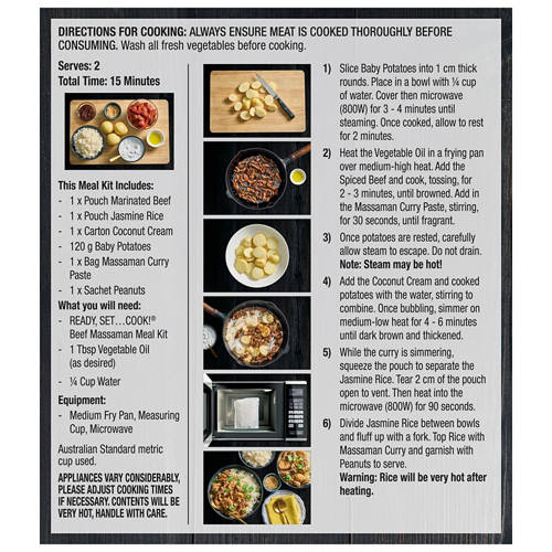 Front shot 2, Beef Massaman Meal Kit 930g
