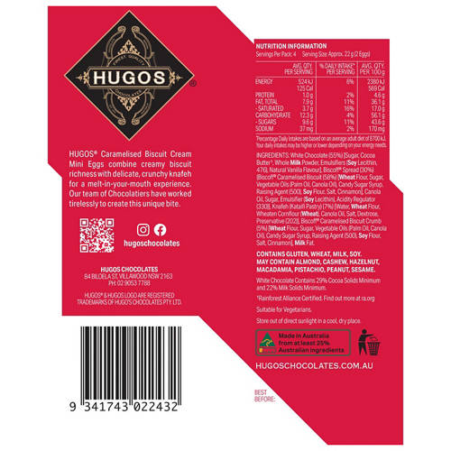 Front shot 2, Caramel Biscuit Mini Eggs 100g