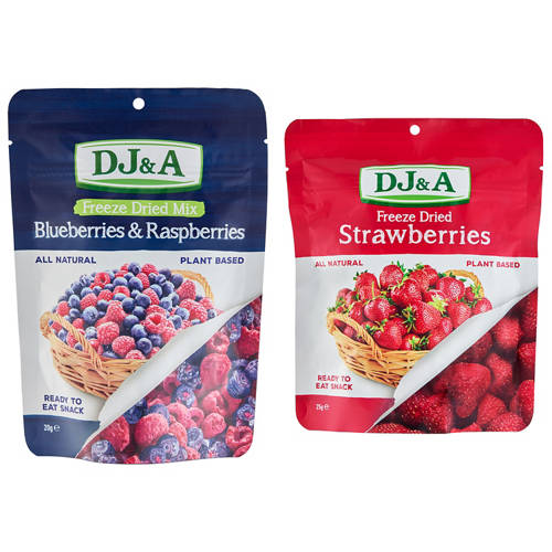 Group 1, Freeze Dried Blueberries & Raspberries 20g